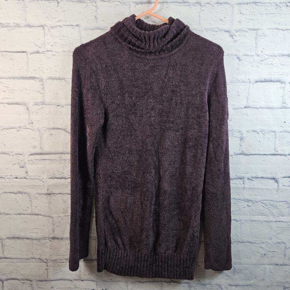 Athleta Purple Transit turtleneck pullover Nylon Sweater Sz Small